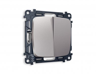 Фотография товара 'Ambrella MO503020 Комплект механизма 2-клавишного проходного выключателя OMEGA'