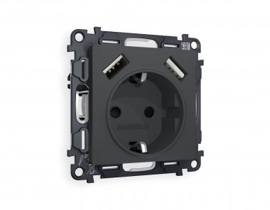 Фотография товара 'Ambrella MA909010 Комплект механизма электрической розетки ALFA'