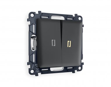 Фотография товара 'Ambrella MA904030 Комплект механизма 2-клавишного проходного выключателя с подсветкой 3200K'