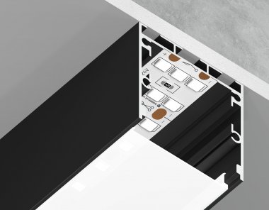Фотография товара 'Ambrella GP2550BK Алюминиевый профиль накладной/подвесной "Profile System" 2000*35*35'