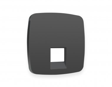 Фотография товара 'Ambrella OP9120 Лицевая панель OMEGA (Графит Мягкое касание) для компьютерной/телефонной розетки'
