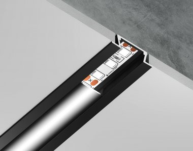 Фотография товара 'Ambrella GP1001BK/BK Алюминиевый профиль встраиваемый 2000*21.5*6.8'