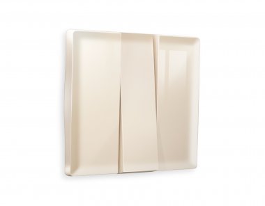 Фотография товара 'Ambrella AP3050 Лицевая панель ALFA (Бежевый глянец) для 3-клавишных выключателей'