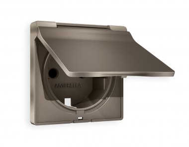 Фотография товара 'Ambrella AP6380 Лицевая панель ALFA (Темная бронза матовый) для электрической розетки'