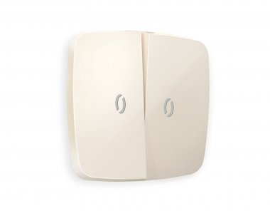 Фотография товара 'Ambrella OP3040 Лицевая панель OMEGA (Бежевый глянец) для 2-клавишных выключателей'