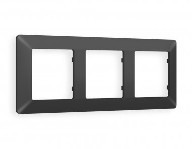 Фотография товара 'Ambrella AF110803 Рамка ALFA Line (Графит Мягкое касание) 3-ая'