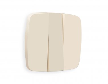 Фотография товара 'Ambrella OP3250 Лицевая панель OMEGA (Бежевый матовый) для 3-клавишных выключателей'