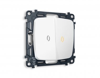 Фотография товара 'Ambrella MO124010 Комплект механизма 2-клавишного выключателя с подсветкой 3200K'