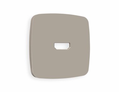 Фотография товара 'Ambrella OP3740 Лицевая панель OMEGA (Серо-бежевый матовый) для HDMI розетки'
