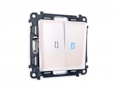 Фотография товара 'Ambrella MA204040 Комплект механизма 2-клавишного проходного выключателя с подсветкой 10000K'