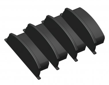 Фотография товара 'Ambrella GP8210 Заглушка BK черный 18*4 для накладного гибкого алюминиевого профиля'