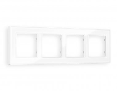 Фотография товара 'Ambrella AF580104 Рамка ALFA Arctic (Белый Стекло органическое) 4-ая'