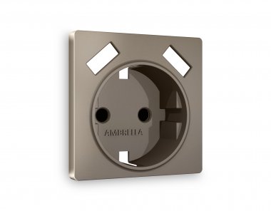 Фотография товара 'Ambrella AP6390 Лицевая панель ALFA (Темная бронза матовый) для электрической розетки'