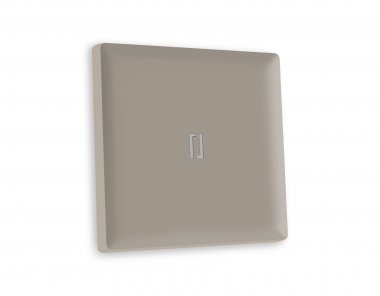 Фотография товара 'Ambrella AP3620 Лицевая панель ALFA (Серо-бежевый матовый) для 1-клавишных выключателей'