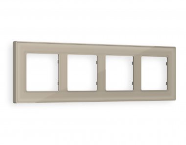 Фотография товара 'Ambrella AF580364 Рамка ALFA Arctic (Серо-бежевый Стекло органическое) 4-ая'
