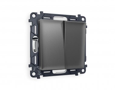 Фотография товара 'Ambrella MA653020 Комплект механизма 2-клавишного проходного выключателя ALFA'