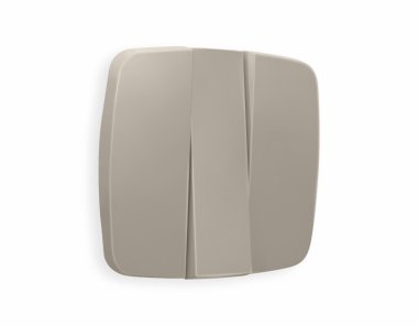 Фотография товара 'Ambrella OP3650 Лицевая панель OMEGA (Серо-бежевый матовый) для 3-клавишных выключателей'