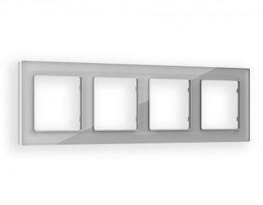 Фотография товара 'Ambrella AF330404 Рамка ALFA Platos (Серебро Стекло органическое) 4-ая'