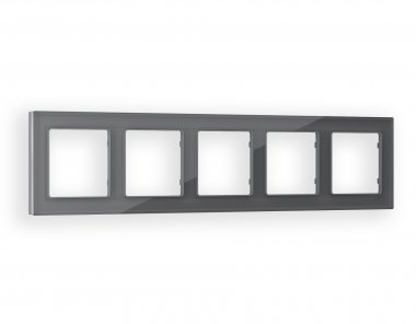 Фотография товара 'Ambrella AF330655 Рамка ALFA Platos (Антрацит серый Стекло органическое) 5-ая'