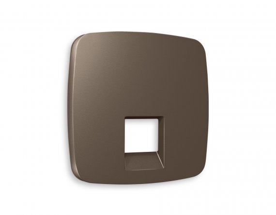 Фотография товара 'Ambrella OP6420 Лицевая панель OMEGA (Темная бронза матовый) для компьютерной/телефонной розетки'