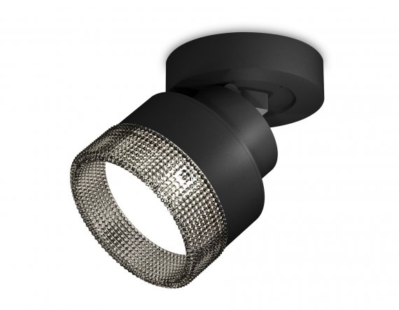 Фотография товара 'Ambrella XM8102041 Комплект накладного поворотного светильника с композитным хрусталем SBK/BK'