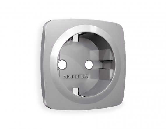 Фотография товара 'Ambrella OP5060 Лицевая панель OMEGA (Сталь матовый) для электрической розетки'