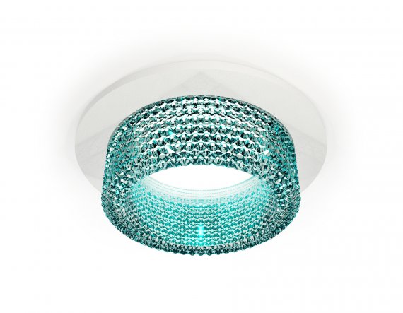 Фотография товара 'Ambrella XC6512043 Комплект встраиваемого светильника с композитным хрусталем SWH/BL'