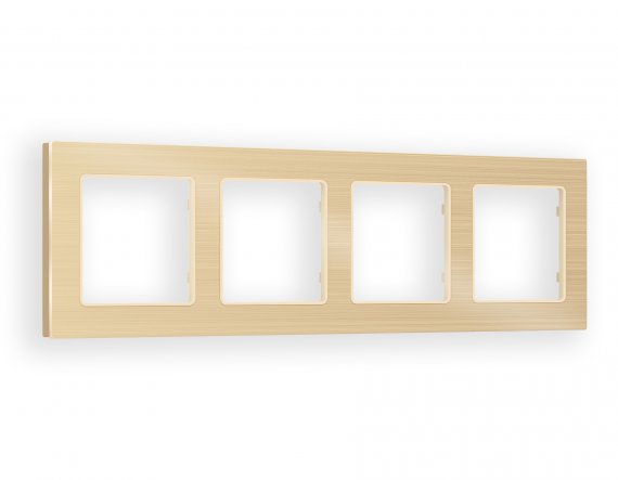 Фотография товара 'Ambrella AF550304 Рамка ALFA Platos (Шампань Металл шлифованный) 4-ая'