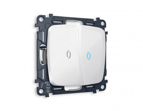 Фотография товара 'Ambrella MO104020 Комплект механизма 2-клавишного выключателя с подсветкой 10000K'