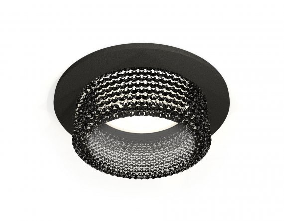 Фотография товара 'Ambrella XC6513041 Комплект встраиваемого светильника с композитным хрусталем SBK/BK'