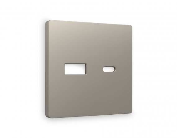 Фотография товара 'Ambrella AP3710 Лицевая панель ALFA (Серо-бежевый матовый) для розетки 2USB'