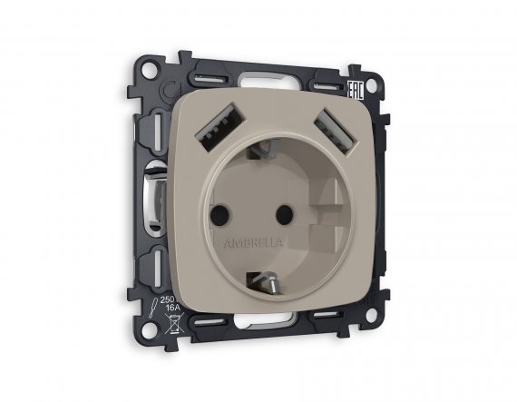 Фотография товара 'Ambrella MO369010 Комплект механизма электрической розетки OMEGA'