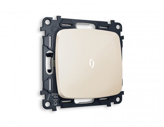 Фотография товара 'Ambrella MO302035 Комплект механизма 1-клавишного проходного выключателя с подсветкой 5600K'