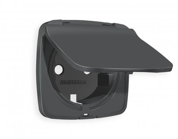 Фотография товара 'Ambrella OP9080 Лицевая панель OMEGA (Графит Мягкое касание) для электрической розетки'