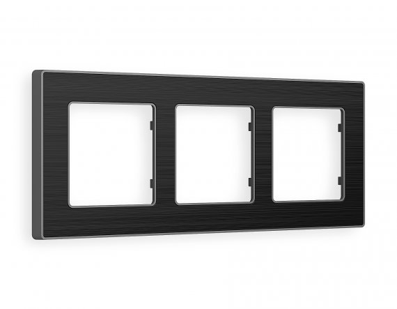 Фотография товара 'Ambrella AF580533 Рамка ALFA Arctic (Черный Стекло органическое/Сталь) 3-ая'