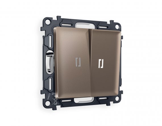 Фотография товара 'Ambrella MA634015 Комплект механизма 2-клавишного выключателя с подсветкой 5600K'