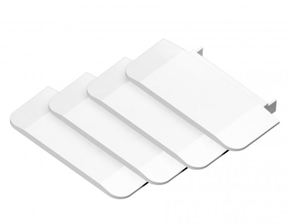 Фотография товара 'Ambrella GP8140 Заглушка WH белый 30.6*6 для встраиваемого алюминиевого профиля'