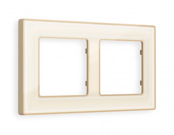 Фотография товара 'Ambrella AF580342 Рамка ALFA Arctic (Бежевый Стекло органическое/Шампань) 2-ая'