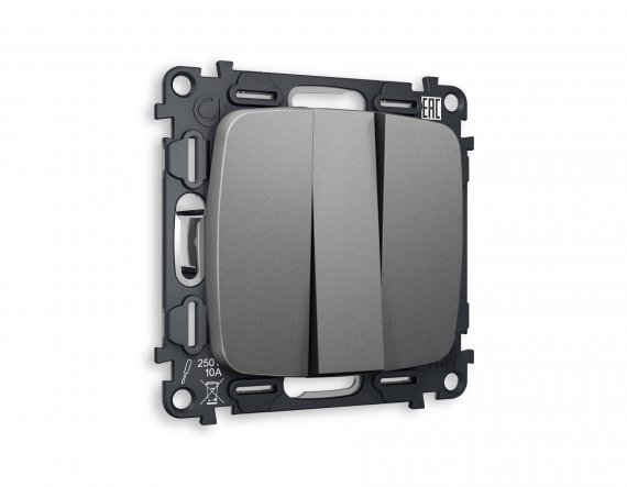 Фотография товара 'Ambrella MO655010 Комплект механизма 3-клавишного выключателя OMEGA'