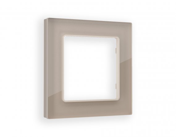 Фотография товара 'Ambrella AF380601 Рамка ALFA Platos (Серо-бежевый Стекло закаленное натуральное) 1-ая'