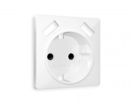Фотография товара 'Ambrella AP1290 Лицевая панель ALFA (Белый матовый) для электрической розетки'