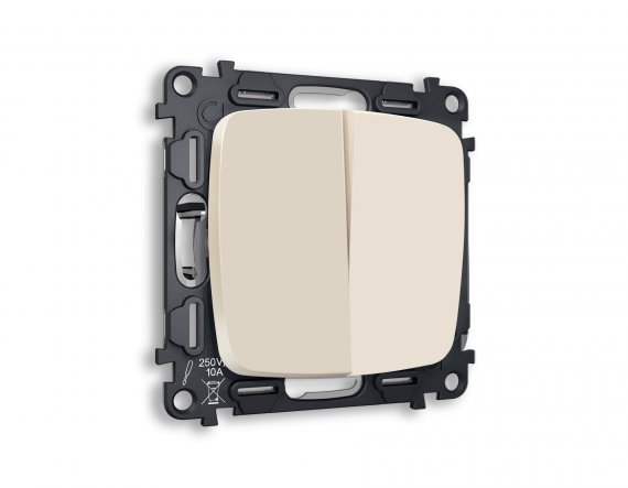 Фотография товара 'Ambrella MO323020 Комплект механизма 2-клавишного проходного выключателя OMEGA'