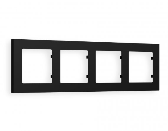 Фотография товара 'Ambrella AF220704 Рамка ALFA Techno (Черный матовый) 4-ая'