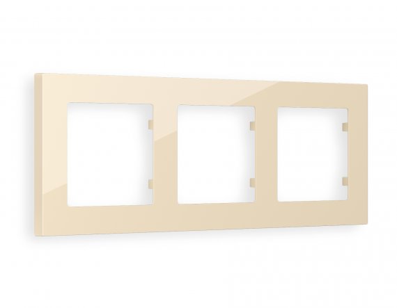 Фотография товара 'Ambrella AF220303 Рамка ALFA Techno (Бежевый глянец) 3-ая'