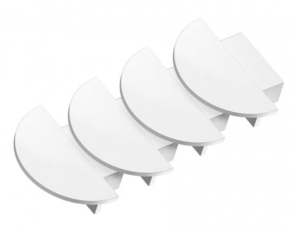 Фотография товара 'Ambrella GP8100 Заглушка WH белый 21.5*6.8 для встраиваемого алюминиевого профиля'