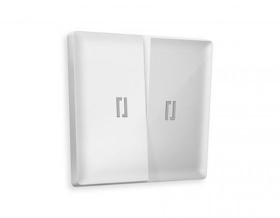 Фотография товара 'Ambrella AP1040 Лицевая панель ALFA (Белый глянец) для 2-клавишных выключателей с подсветкой'