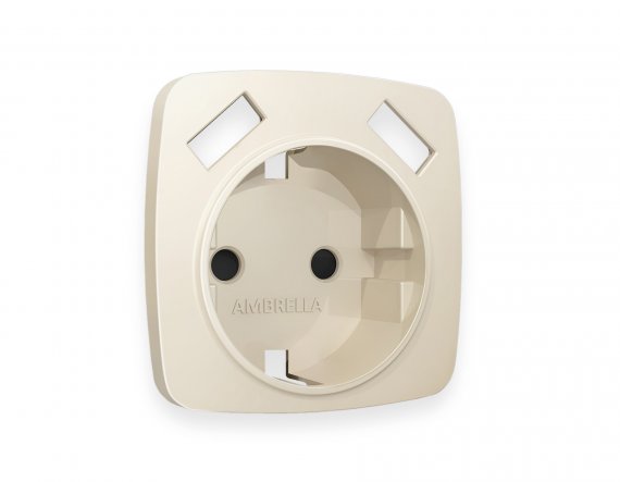 Фотография товара 'Ambrella OP3290 Лицевая панель OMEGA (Бежевый матовый) для электрической розетки'