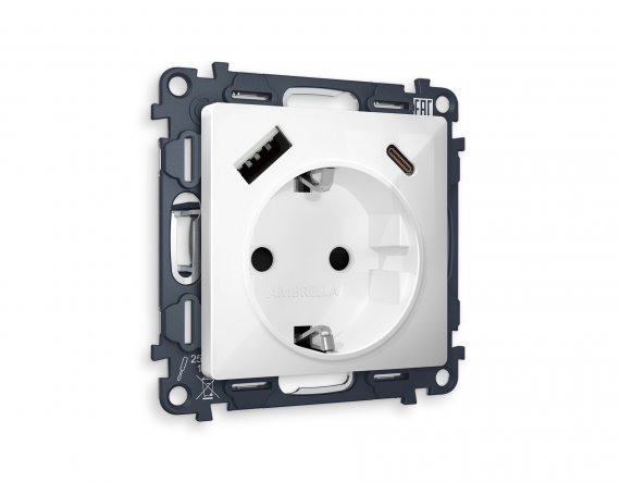 Фотография товара 'Ambrella MA110010 Комплект механизма электрической розетки ALFA'