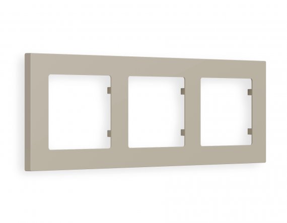 Фотография товара 'Ambrella AF220363 Рамка ALFA Techno (Серо-бежевый матовый) 3-ая'