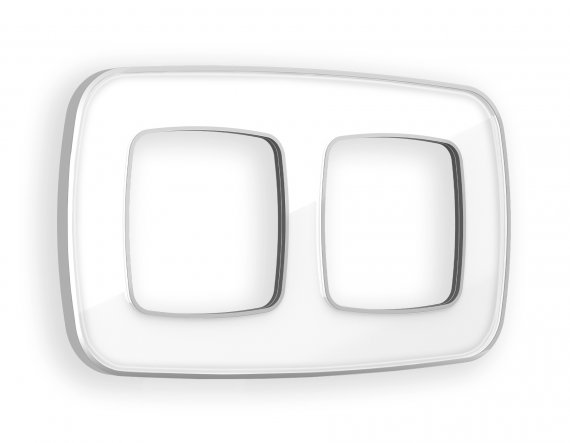 Фотография товара 'Ambrella OF640132 Рамка OMEGA Coint (Белый Стекло органическое/Серебро) 2-ая'